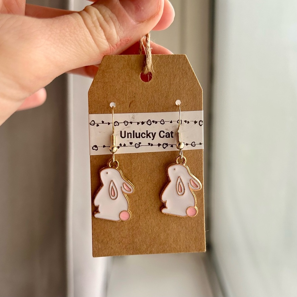 Bunny Earrings with Hook Back